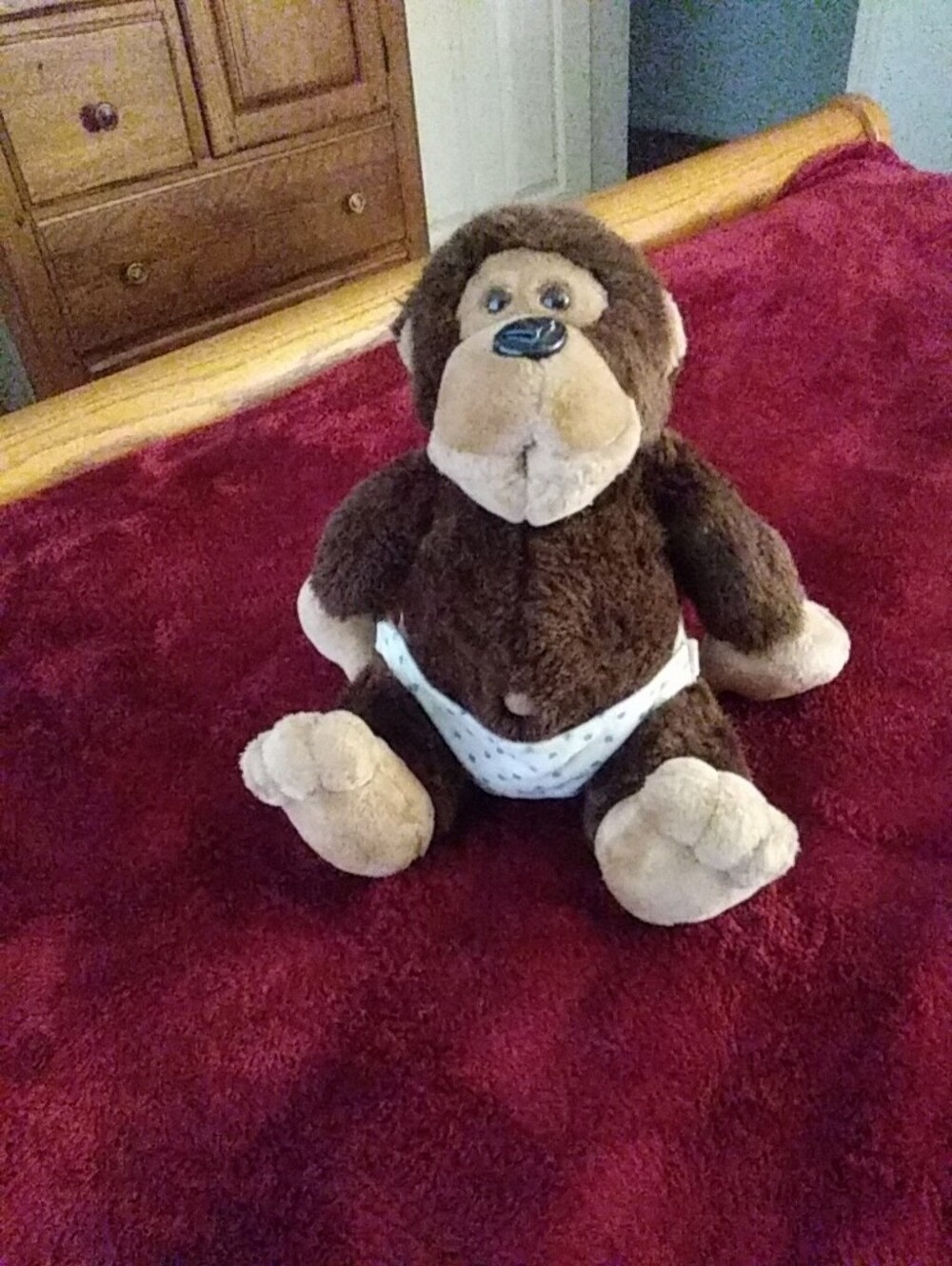 Vintage 1985 Dakin Gorilla Plush Toy Excellent Condition Rare Vtg Diaper Baby